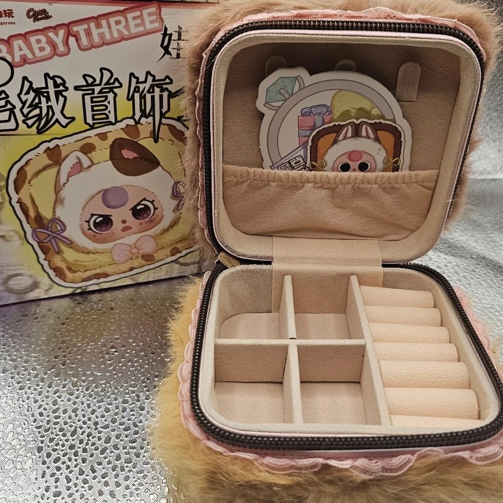 BabyThree Jewelry Box Plush Bunny Case w/ Box & Cards NEW Cute Collector - Picture 4 of 5